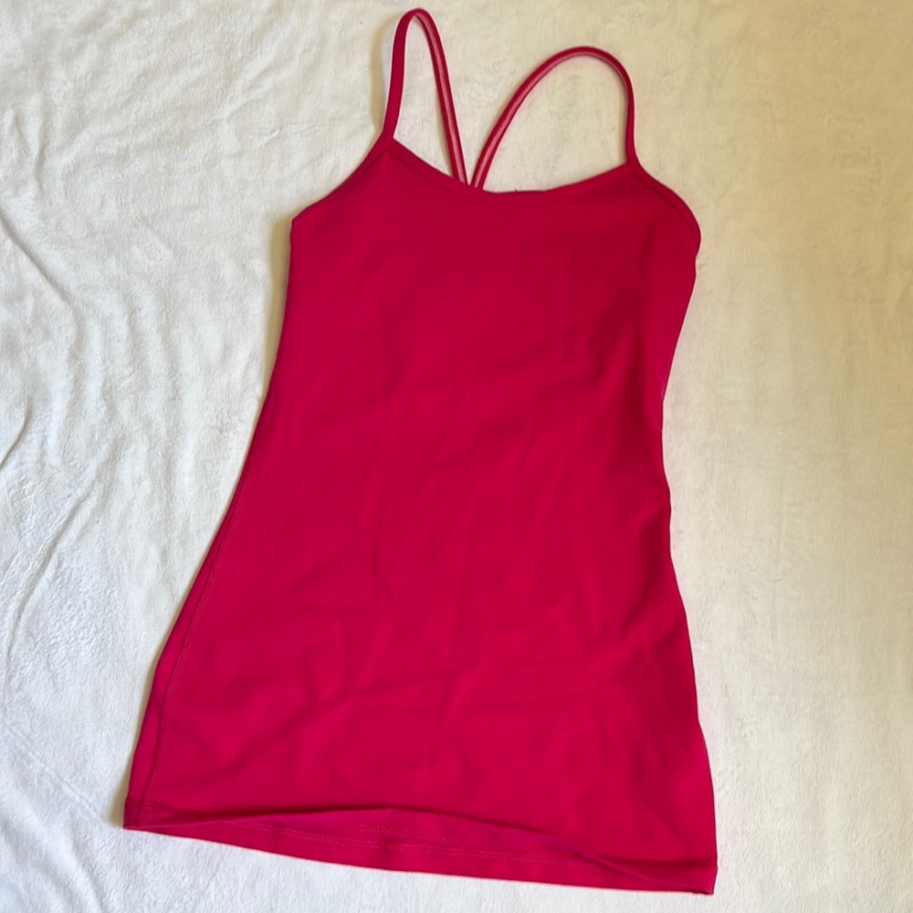 Neon pink LULULEMON tank